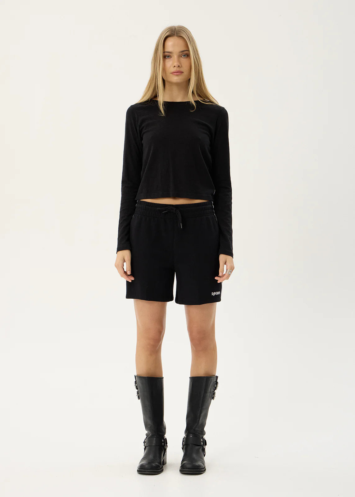 AFENDS Womens Katelyn - Fleece Short - Black