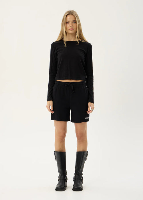 AFENDS Womens Katelyn - Fleece Short - Black