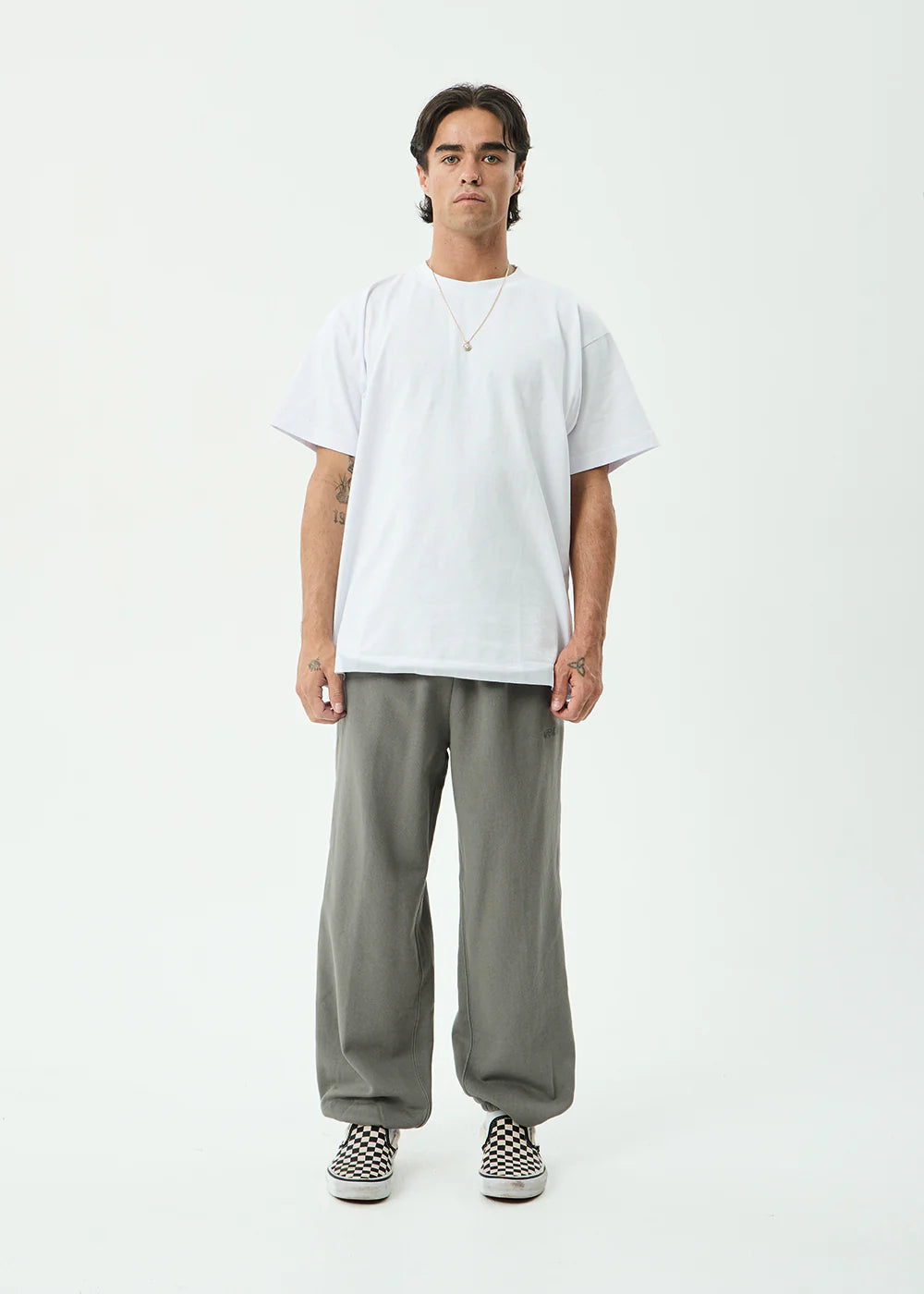 AFENDS Mens Genesis - Track Pant - Washed Sycamore