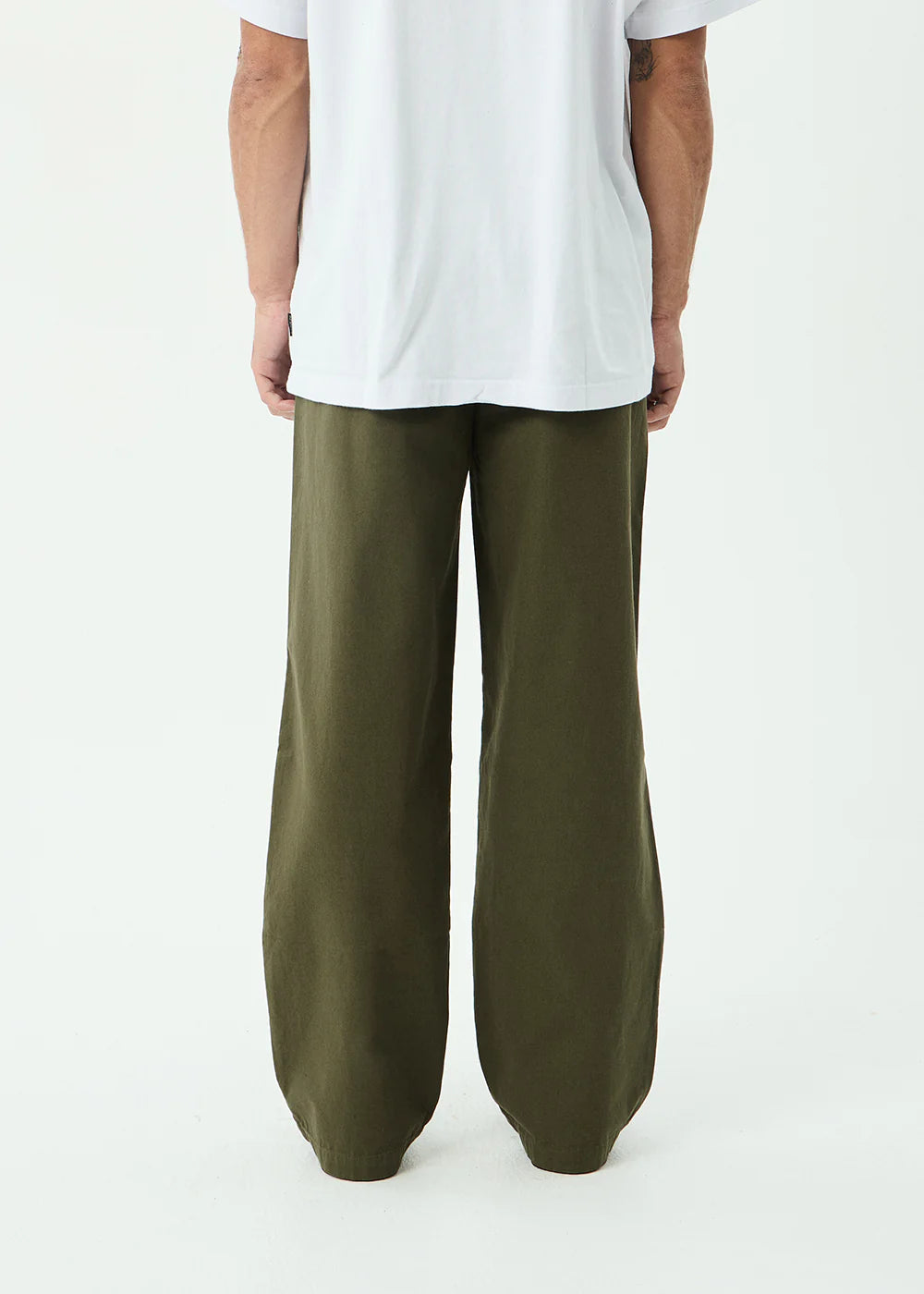 AFENDS Mens Glider - Pleated Pant - Military