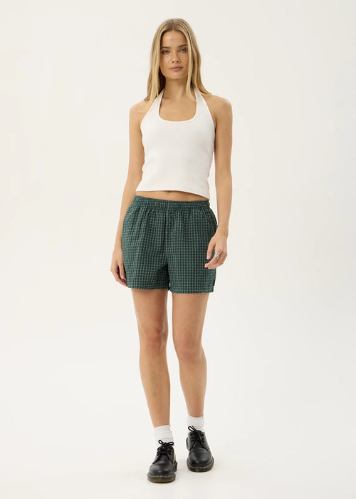AFENDS Womens Reverb - Short - Pine Check