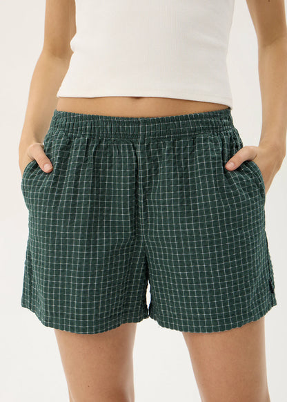 AFENDS Womens Reverb - Short - Pine Check