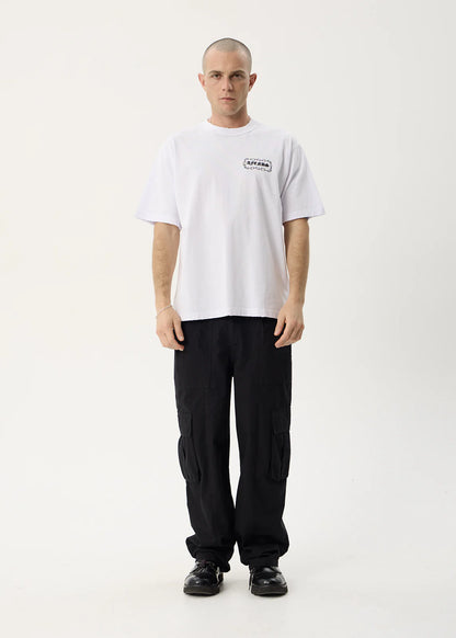 AFENDS Mens Spiritual - Heavyweight Boxy Tee - White