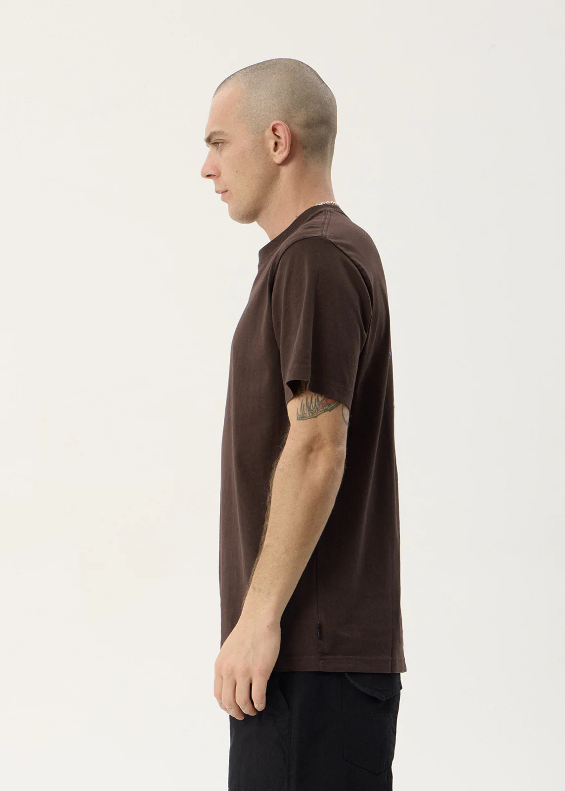 AFENDS Mens Activities - Retro Tee - Washed Coffee