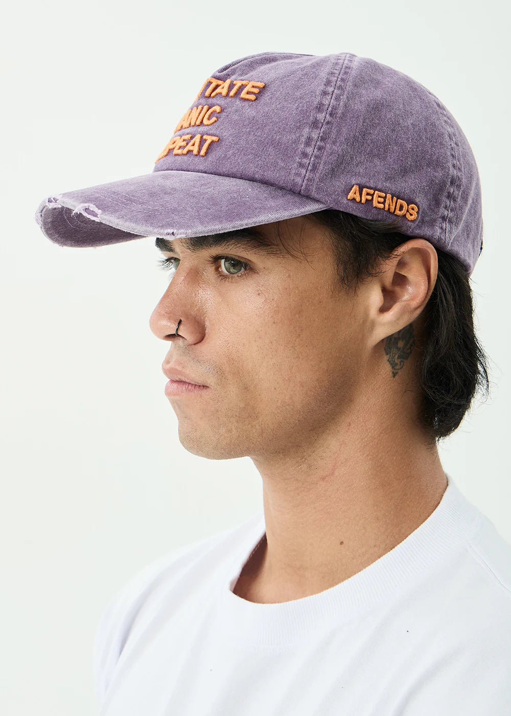 AFENDS Womens Loop State - 5 Panel Cap - Aubergine