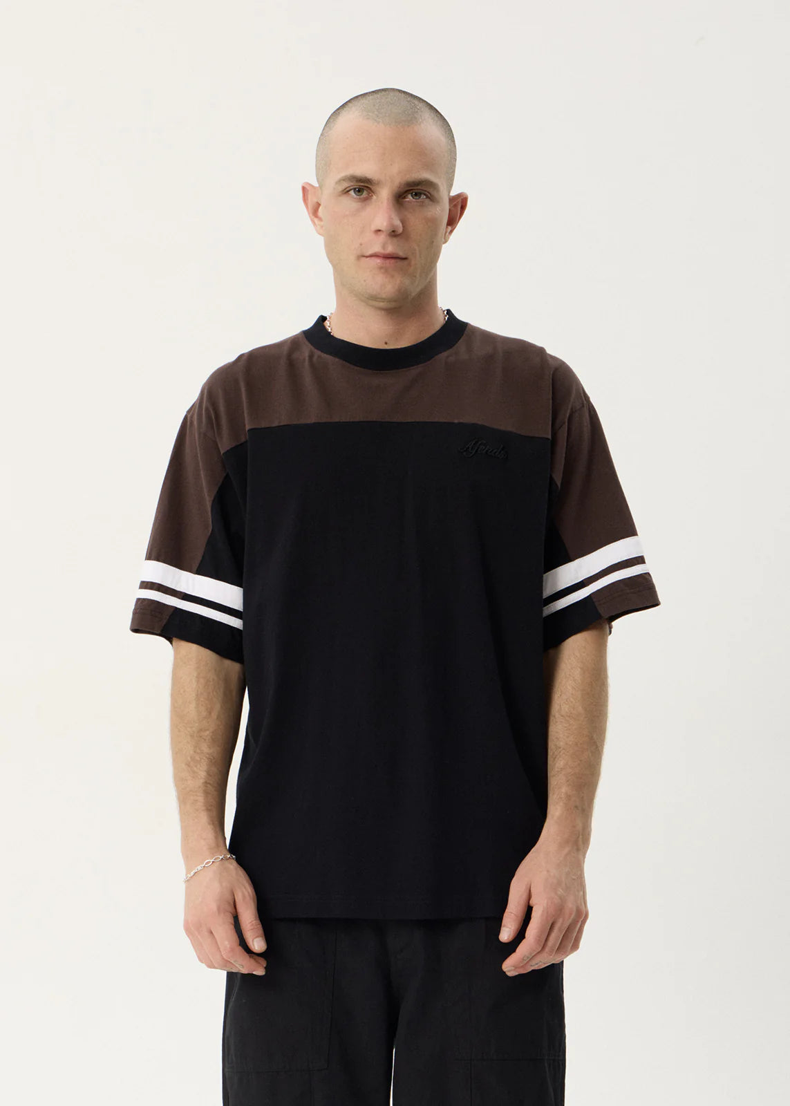 AFENDS Mens Origin - Boxy Vintage Tee - Black