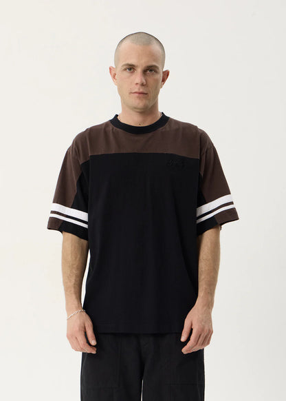 AFENDS Mens Origin - Boxy Vintage Tee - Black