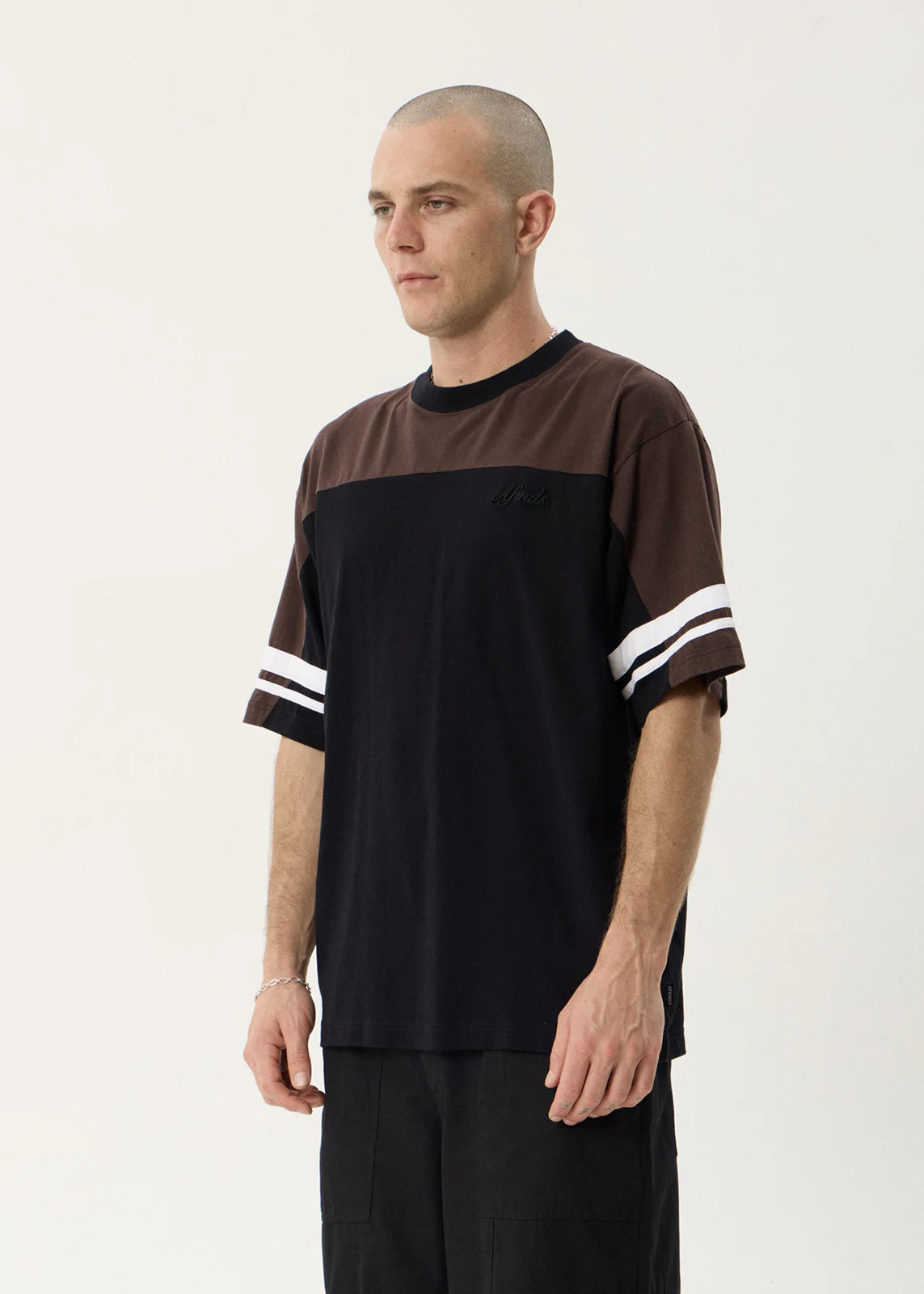 AFENDS Mens Origin - Boxy Vintage Tee - Black