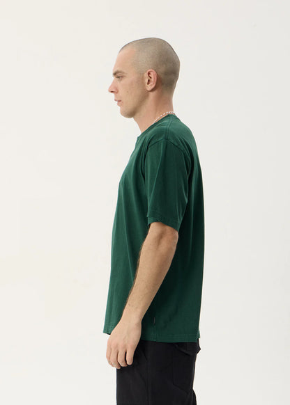 AFENDS Mens Horoscope - Boxy Tee - Washed Pine