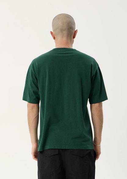 AFENDS Mens Horoscope - Boxy Tee - Washed Pine