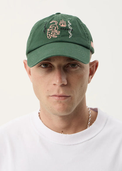 AFENDS Unisex Real Life - Six Panel Cap - Pine