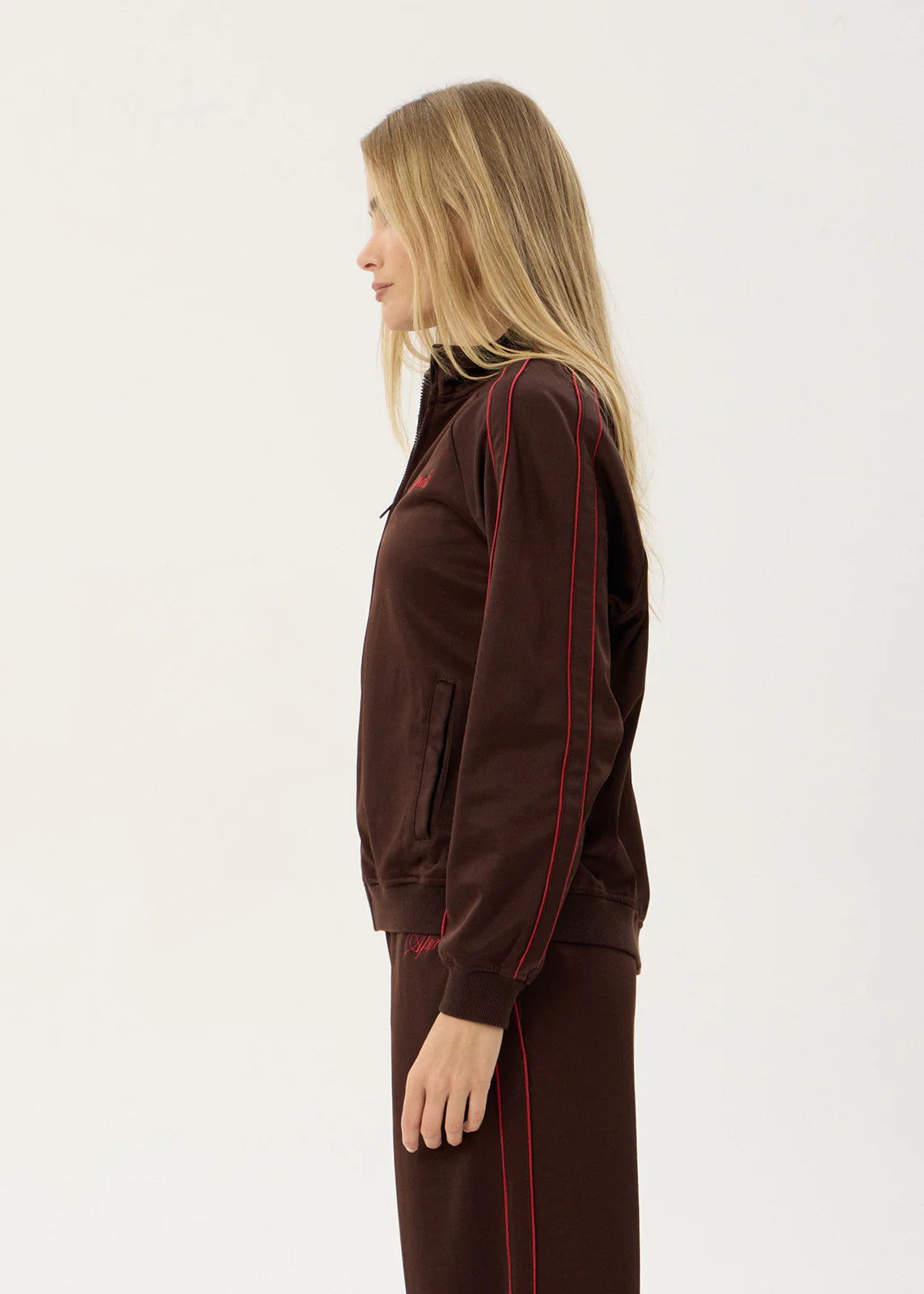 AFENDS Womens Avenue - Track Jacket - Coffee