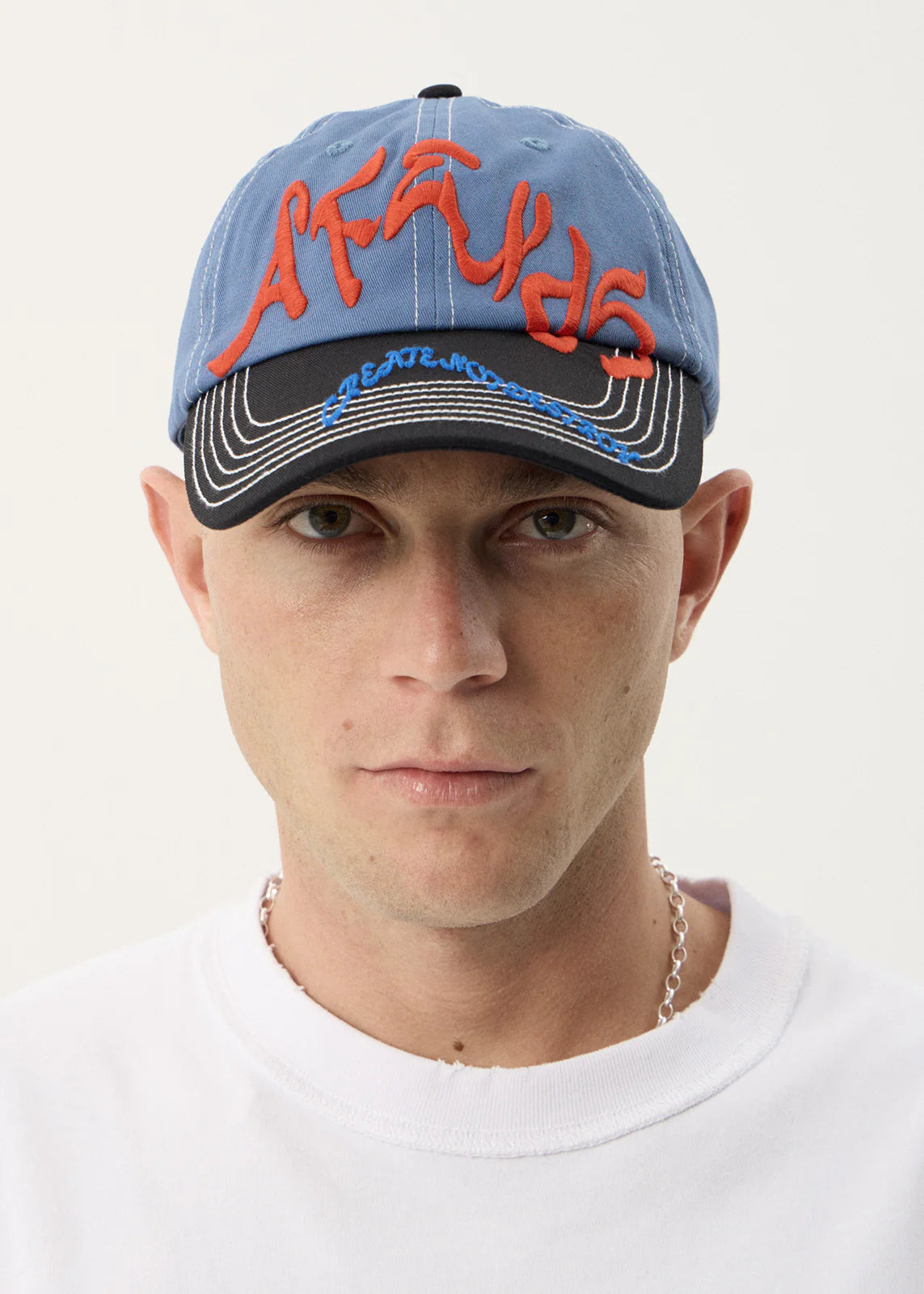 AFENDS Unisex Consider - Six Panel Cap - Slate Blue
