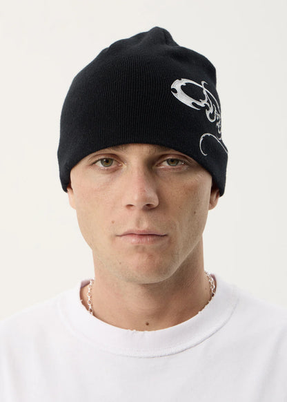 AFENDS Unisex Razor - Skull Beanie - Black