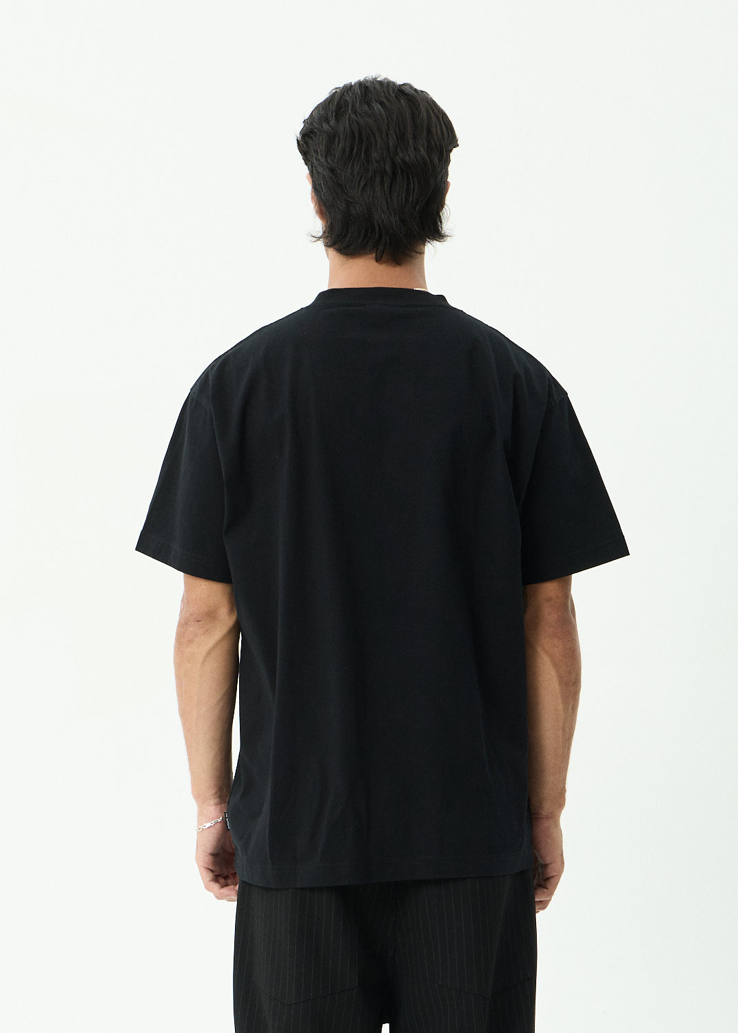 AFENDS Mens Genesis - Heavyweight Boxy Tee - Black