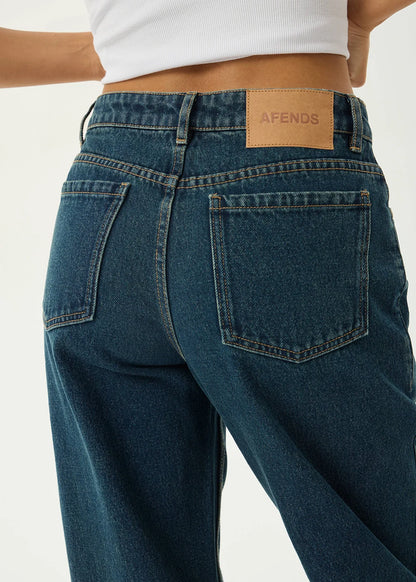 AFENDS Womens Leila - Straight Leg Jeans - Vintage Wash