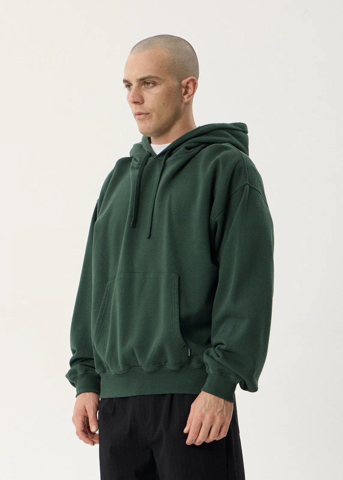 AFENDS Mens Genesis - Boxy Pull On Hood - Washed Pine