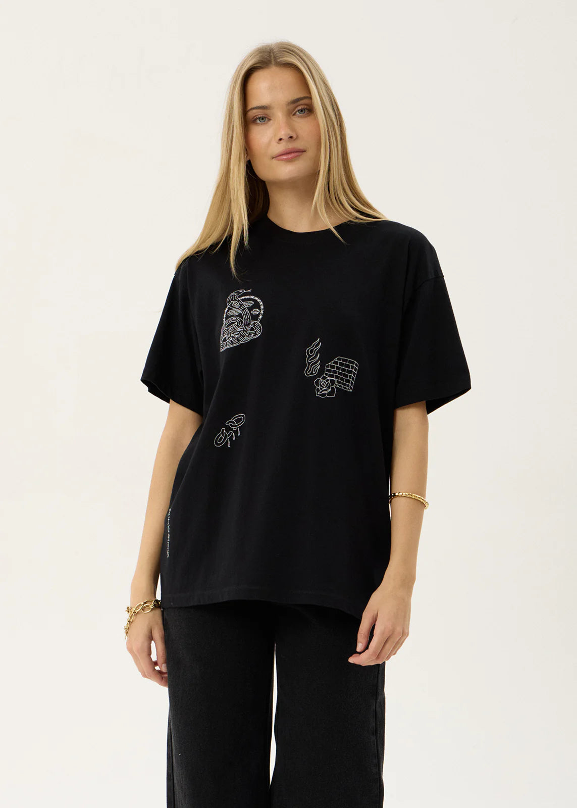AFENDS Womens Unbound - Oversized Tee - Black