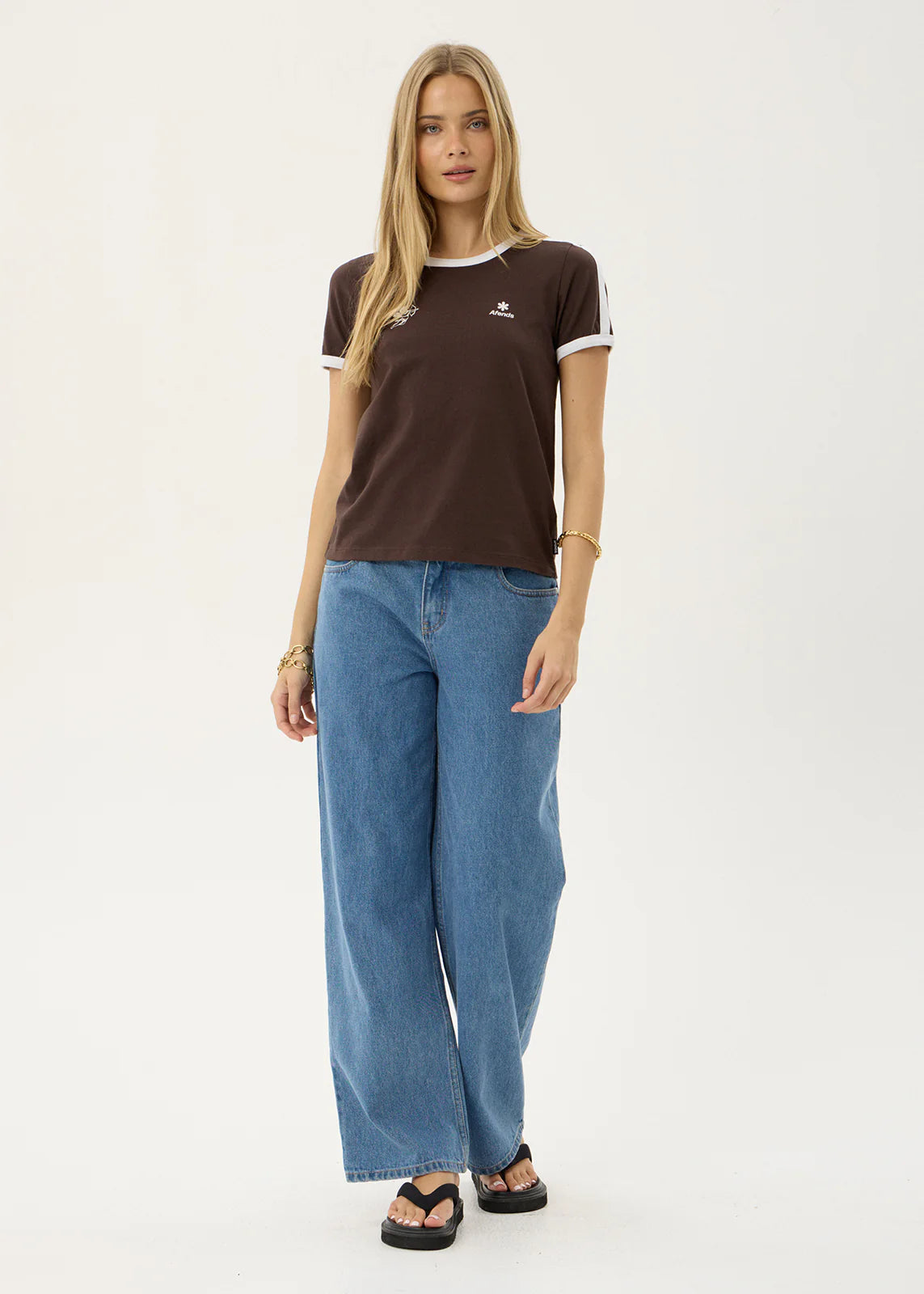 AFENDS Womens Hellbound - Raglan Tee - Coffee