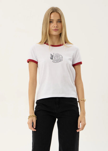AFENDS Womens Forge - Ringer Tee - White