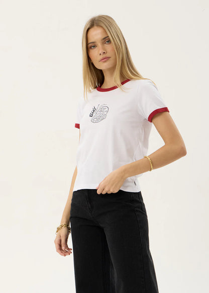 AFENDS Womens Forge - Ringer Tee - White