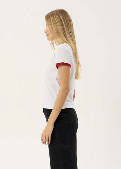 AFENDS Womens Forge - Ringer Tee - White