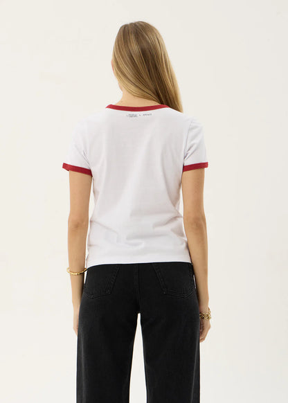 AFENDS Womens Forge - Ringer Tee - White
