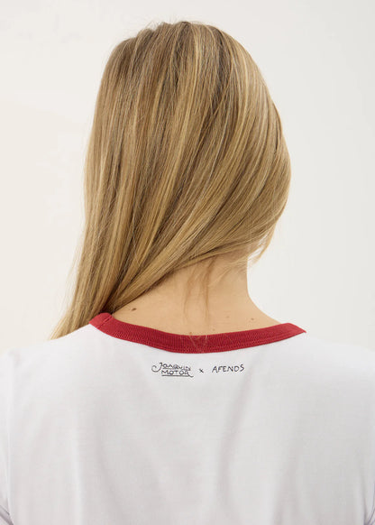 AFENDS Womens Forge - Ringer Tee - White