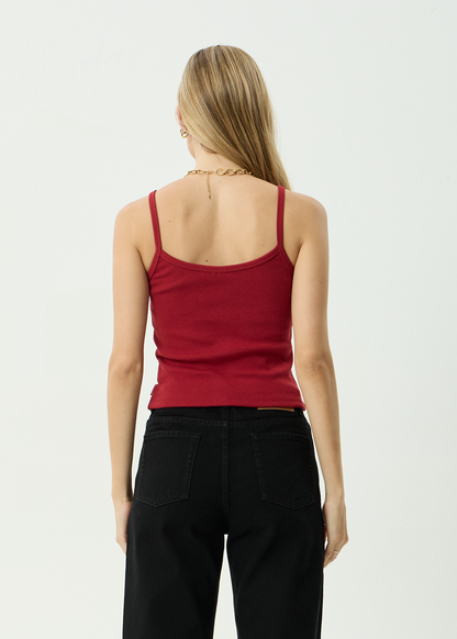 AFENDS Womens Sara - Rib Singlet - Ketchup