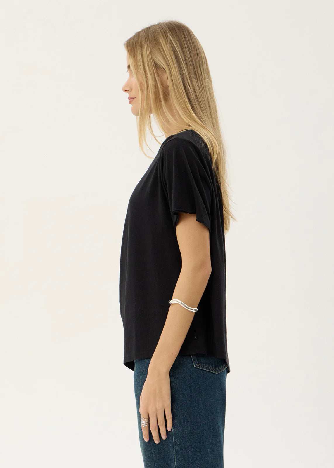 AFENDS Womens Sabina - Off Shoulder Tee - Black