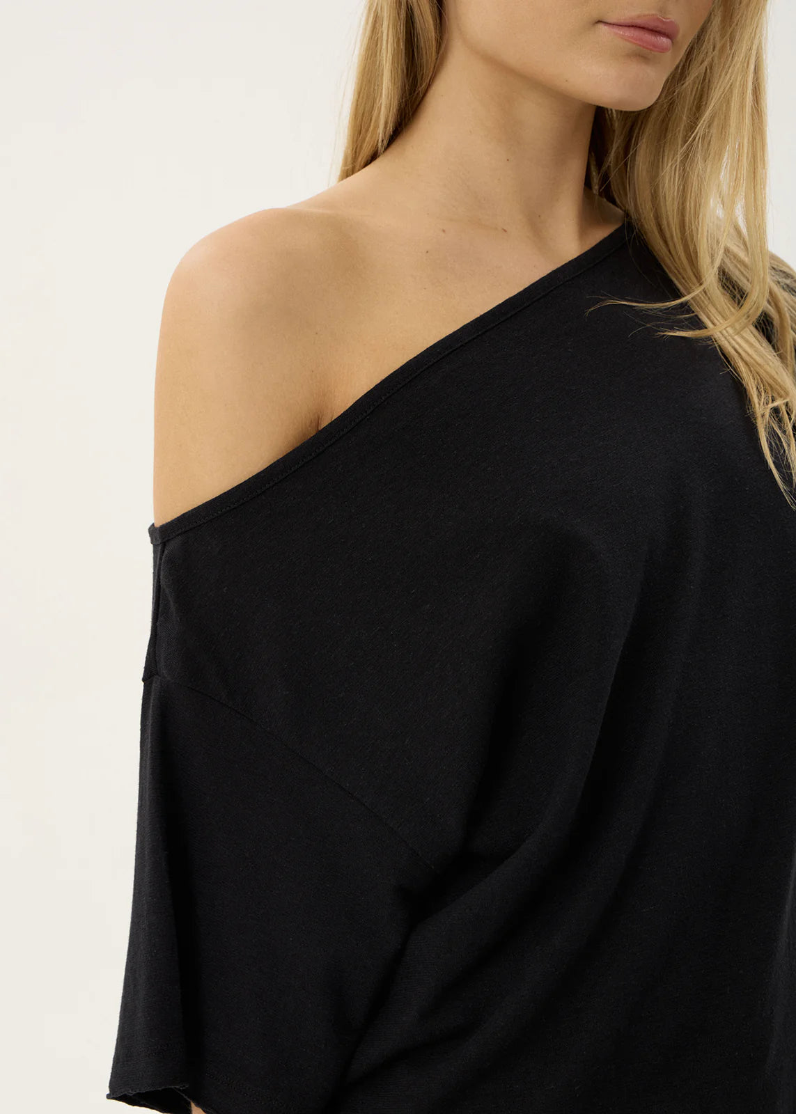 AFENDS Womens Sabina - Off Shoulder Tee - Black