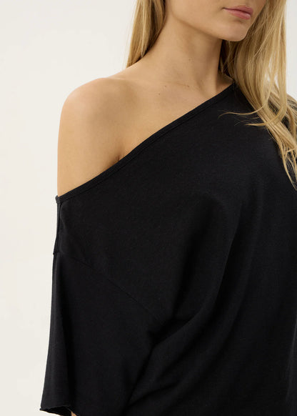 AFENDS Womens Sabina - Off Shoulder Tee - Black