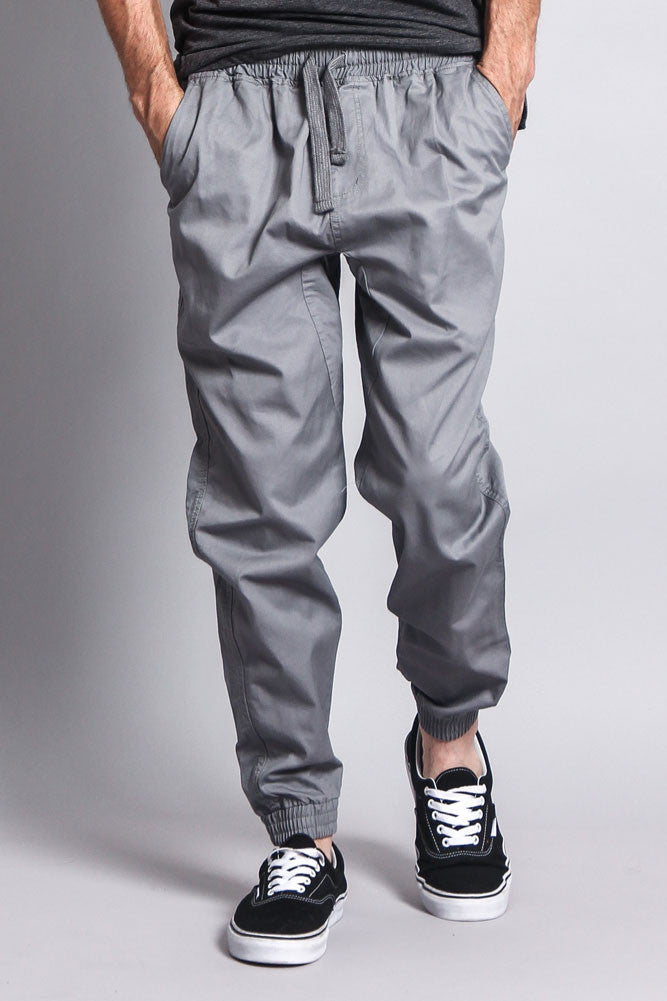 Non-Stretch Twill Jogger Pants