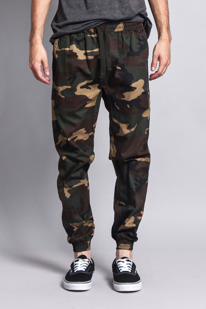 Non-Stretch Twill Jogger Pants