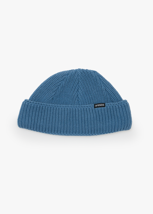 AFENDS Unisex Thc - Wharfie Beanie - Slate Blue