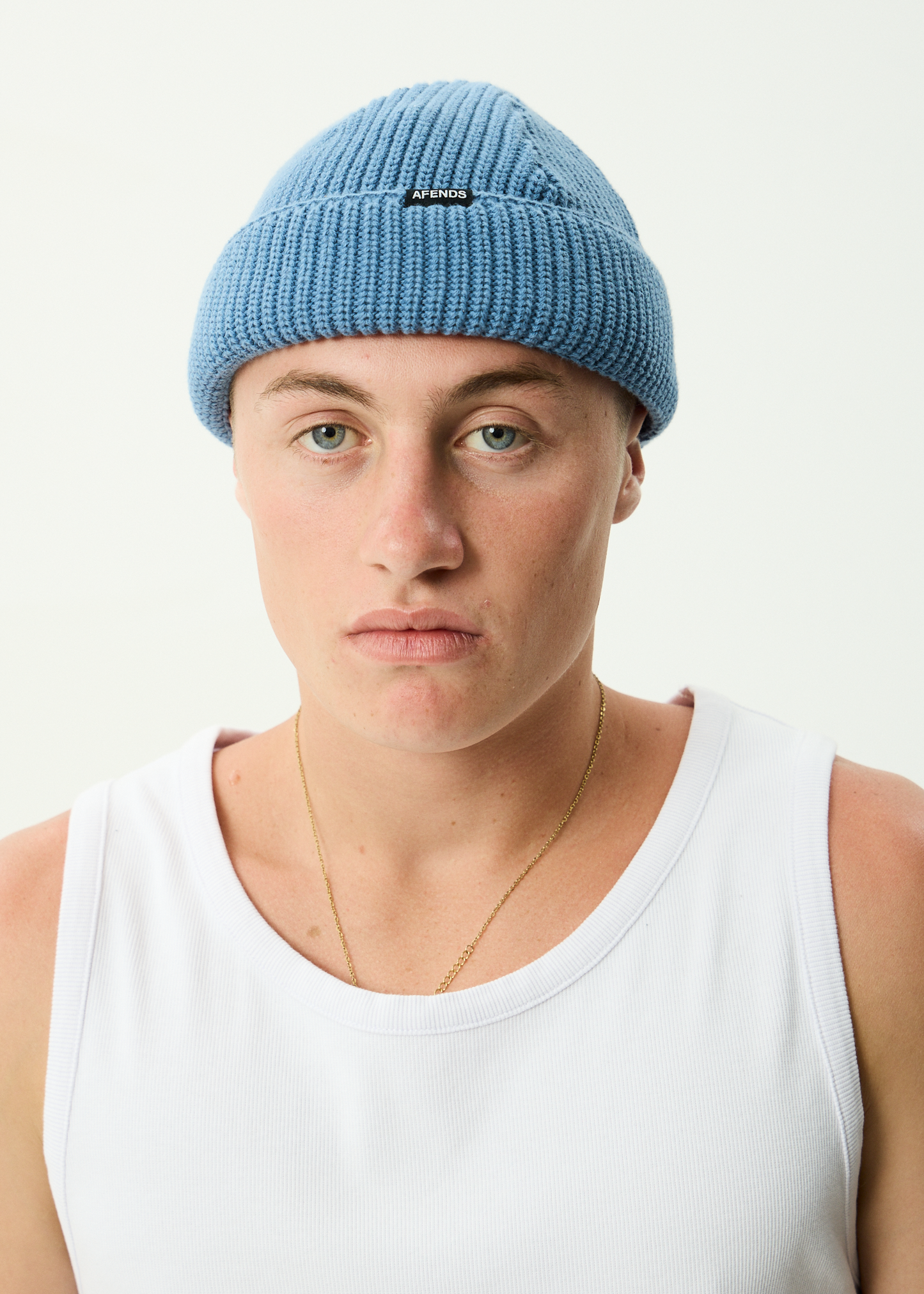 AFENDS Unisex Thc - Wharfie Beanie - Slate Blue