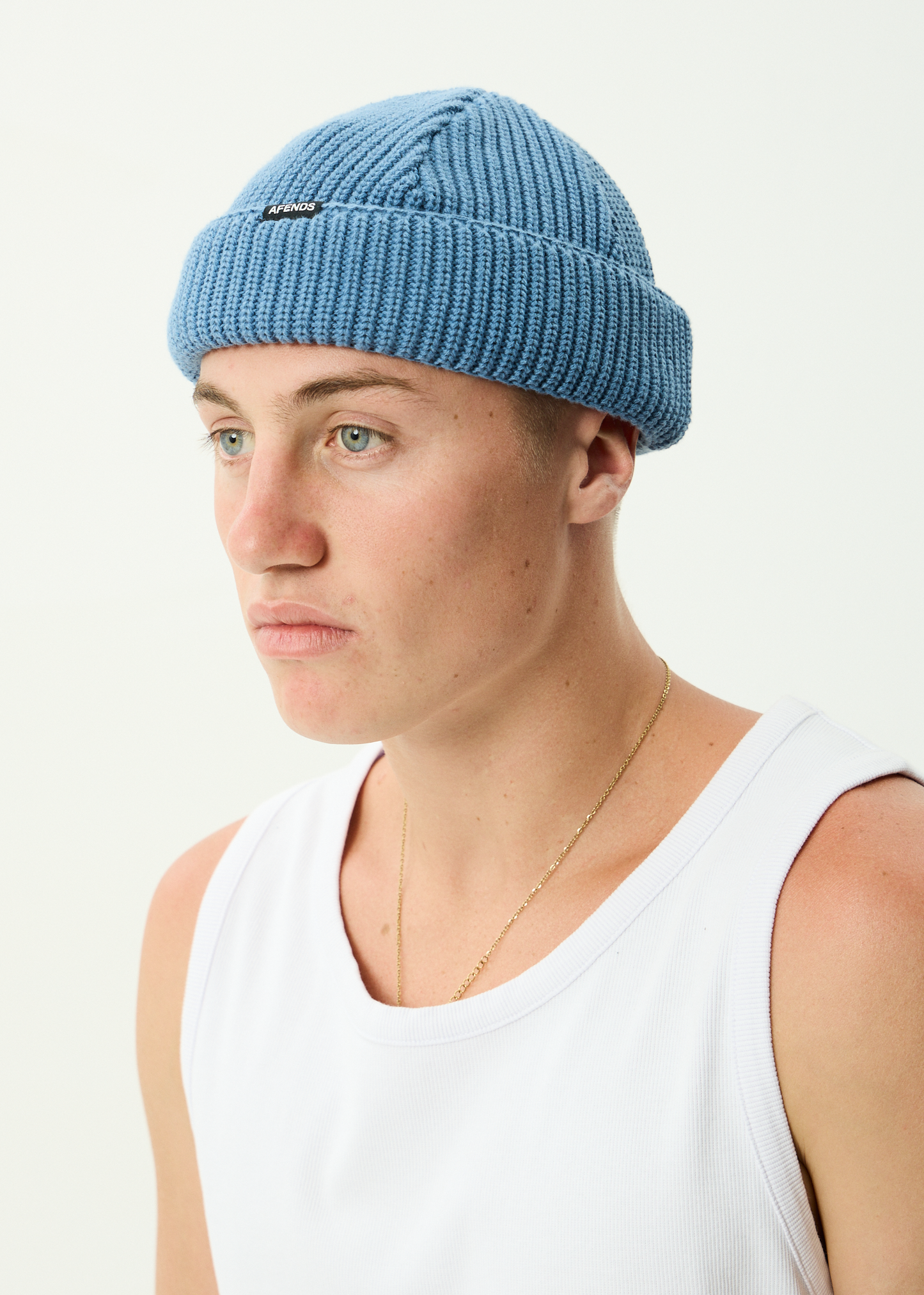 AFENDS Unisex Thc - Wharfie Beanie - Slate Blue