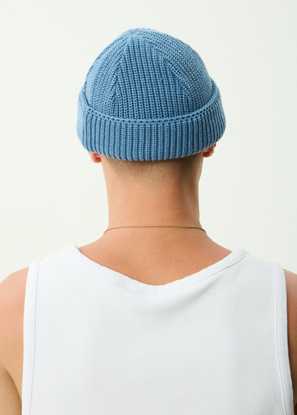 AFENDS Unisex Thc - Wharfie Beanie - Slate Blue