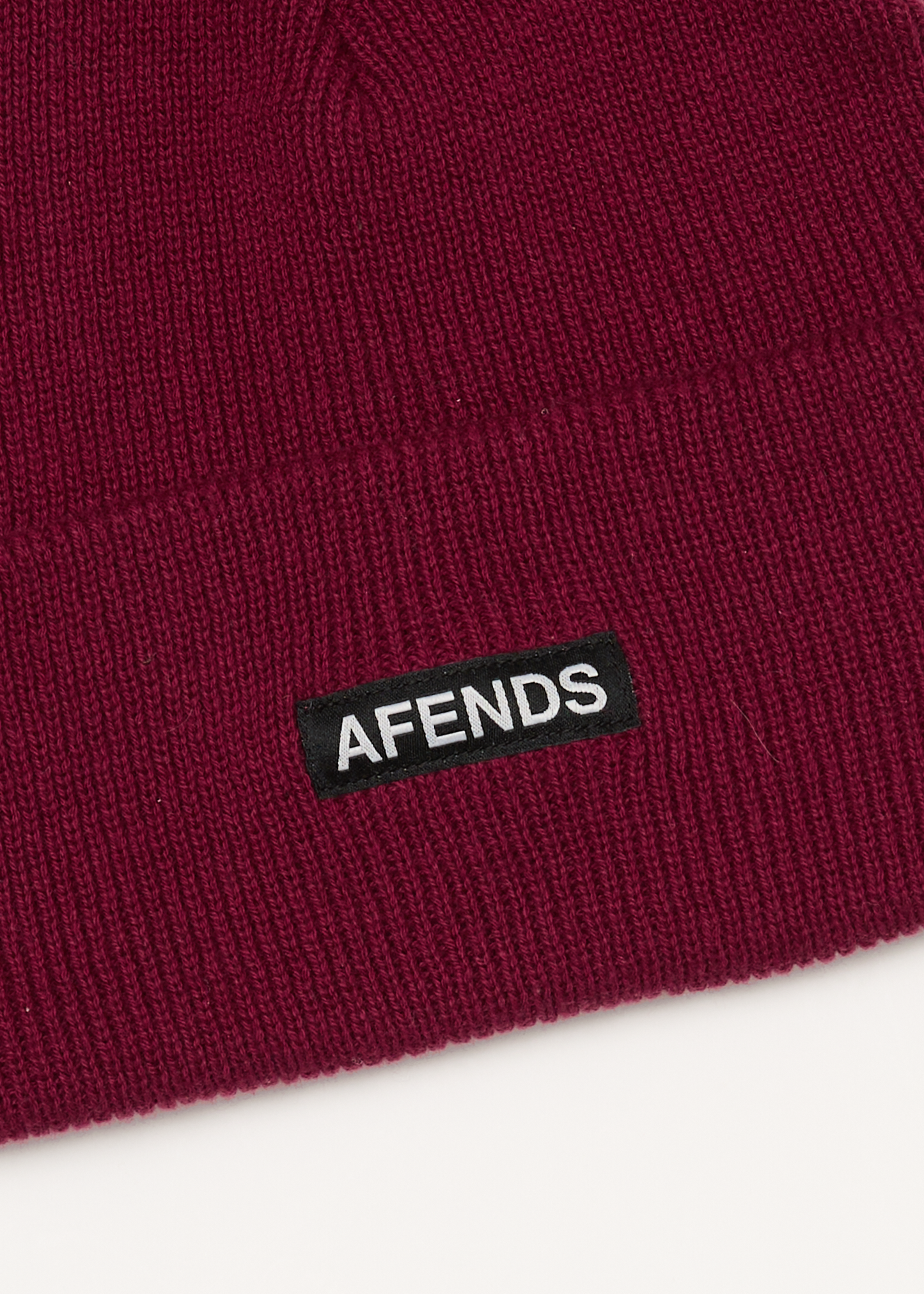 AFENDS Mens Hometown - Beanie - Burgundy