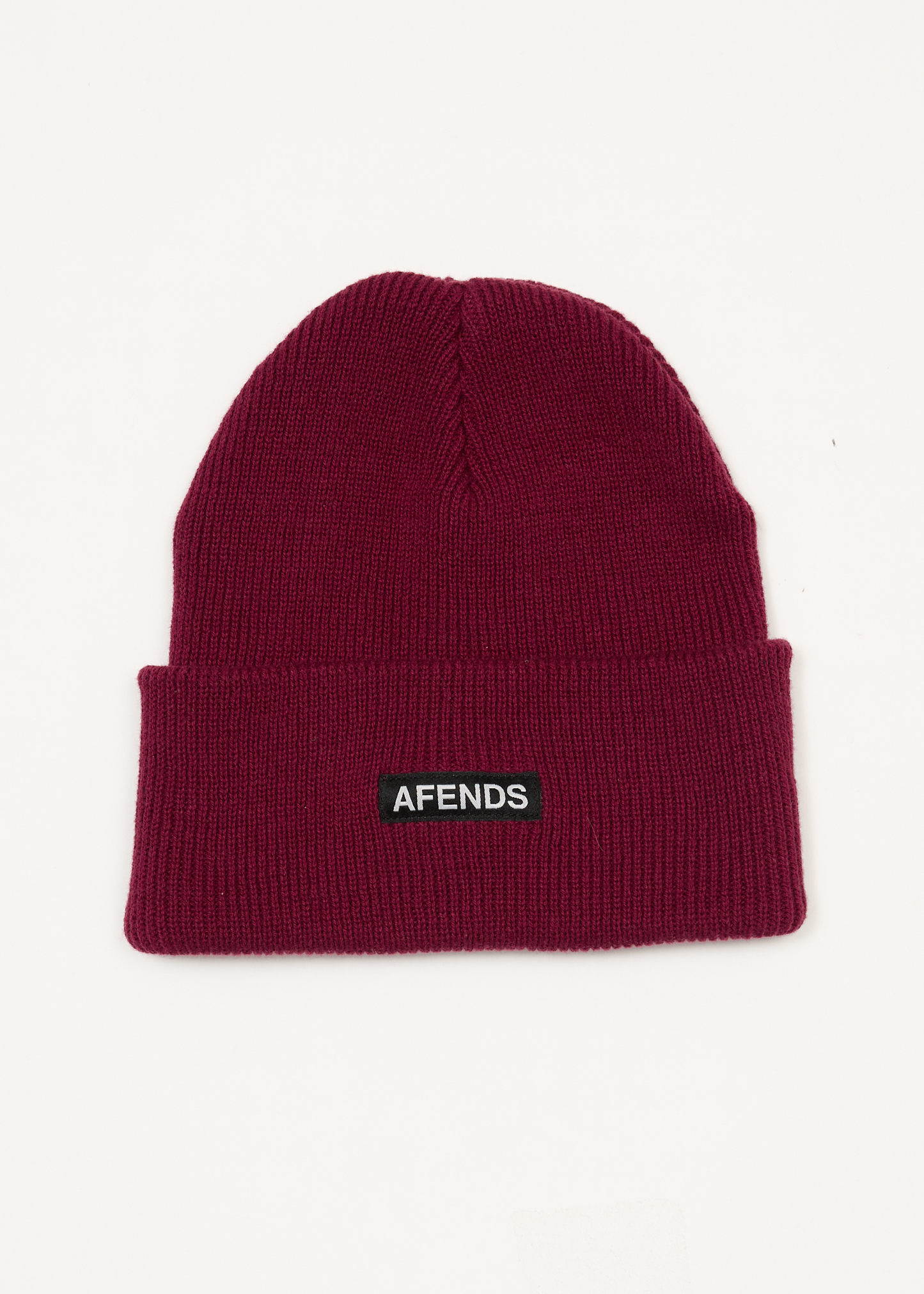 AFENDS Mens Hometown - Beanie - Burgundy