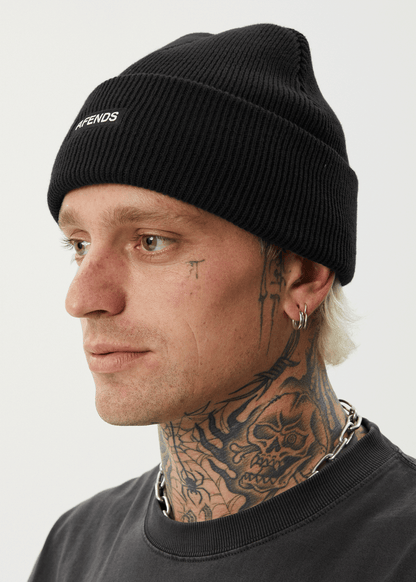 AFENDS Mens Hometown - Beanie - Black