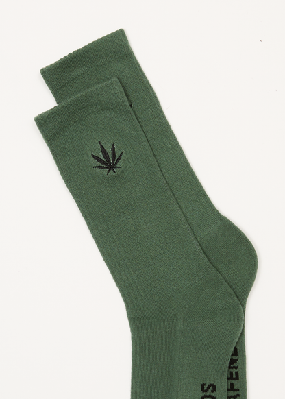 AFENDS Mens Happy - Socks One Pack - Sycamore