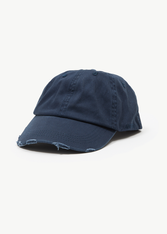 AFENDS Mens Genesis - Six Panel Cap - Washed Deep Sea
