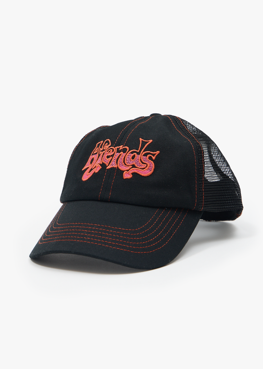 AFENDS Mens Splash - Six Panel Mesh Cap - Black
