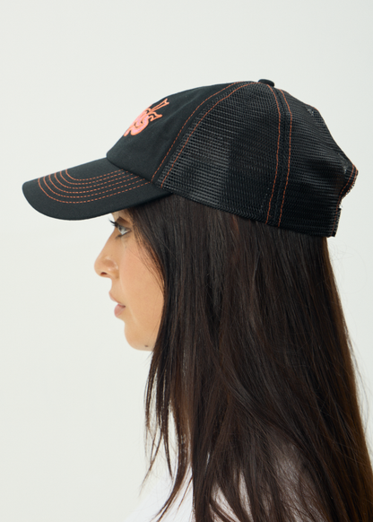 AFENDS Mens Splash - Six Panel Mesh Cap - Black