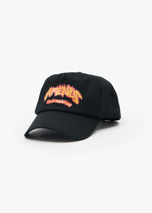 AFENDS Mens Flame On - Five Panel Cap - Black