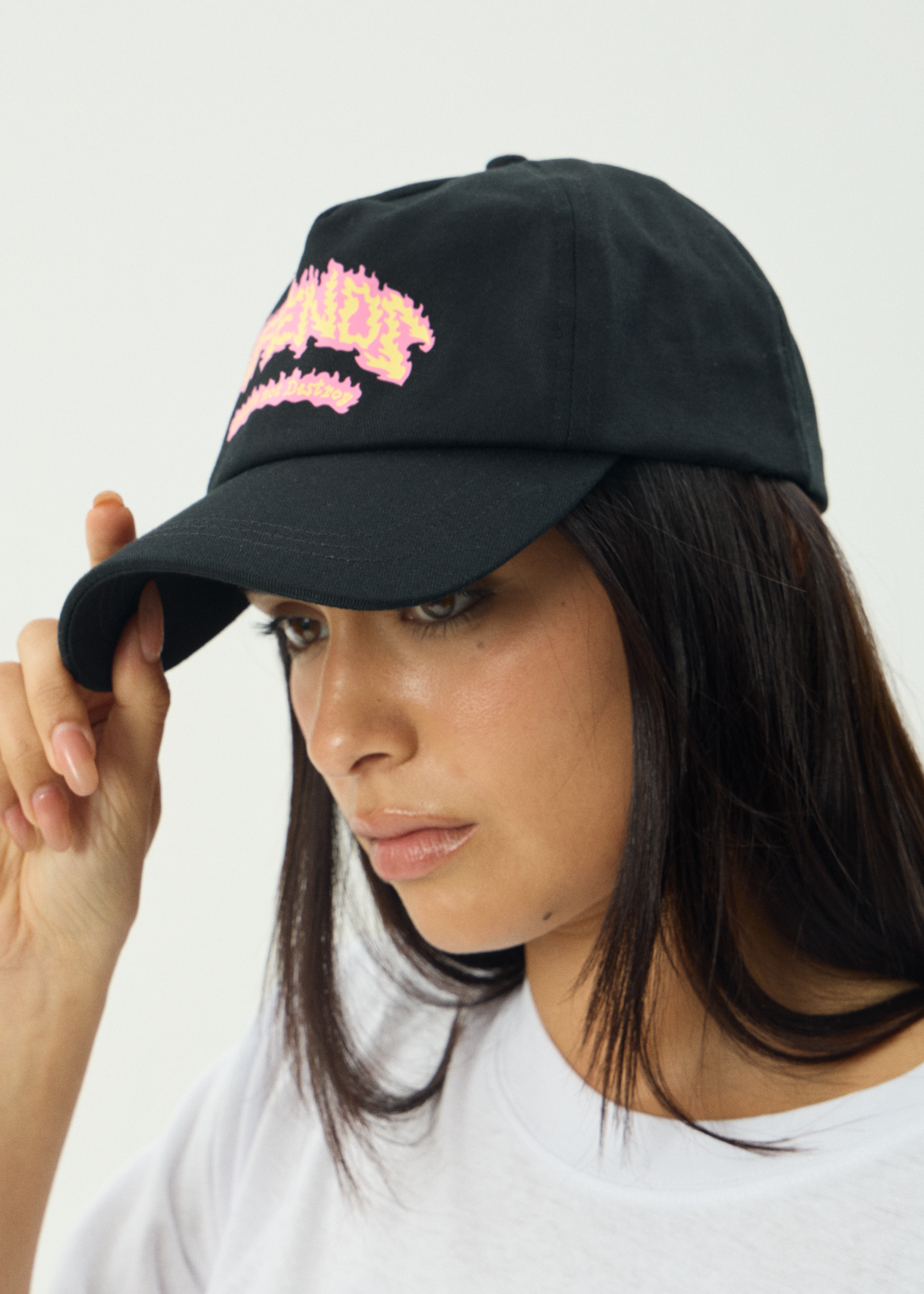 AFENDS Mens Flame On - Five Panel Cap - Black