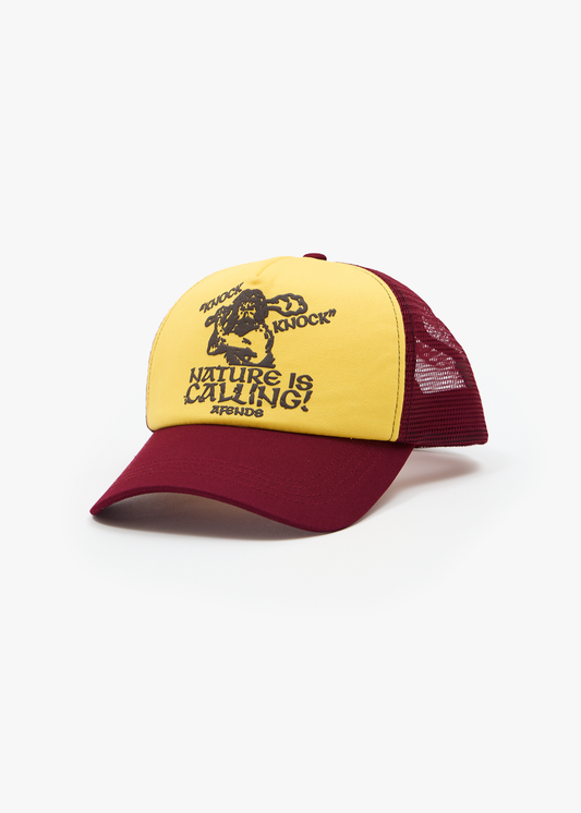 AFENDS Mens Knock Knock - Trucker Cap - Lemon