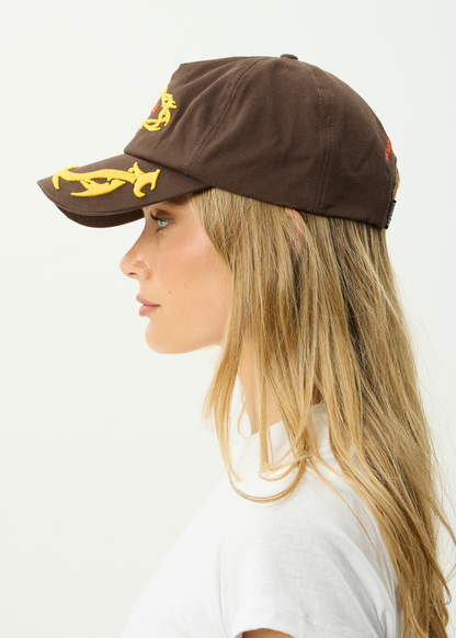 AFENDS Mens Rocked - Five Panel Cap - Coffee