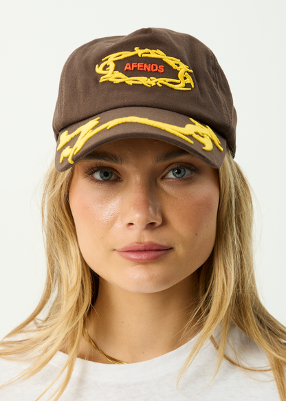 AFENDS Mens Rocked - Five Panel Cap - Coffee